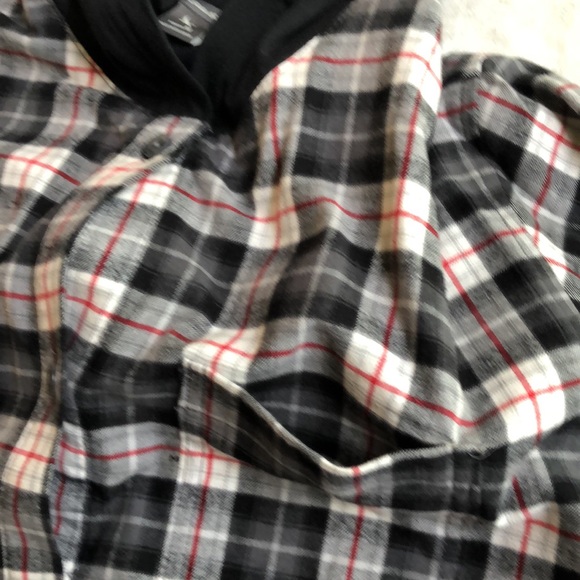 Eddie Bauer Stine's Favorite Flannel Cotton Hoodie Shirt Jacket with 3 Pockets M - Picture 9 of 12